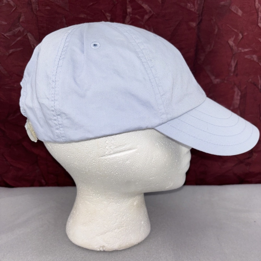 Vtg Nike Light Blue Poly/Cotton Hook & Loop Strap Silver Tag Blue Swoosh Hat/Cap - Picture 2 of 15